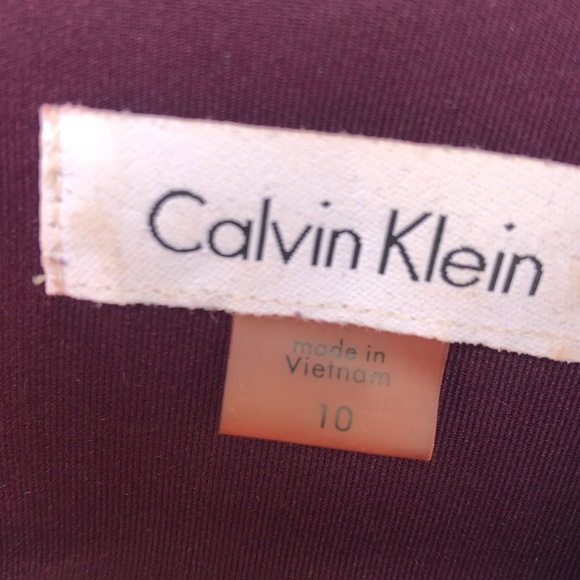 Calvin Klein Plum / Purple Dress with gold zipper - Picture 5 of 5